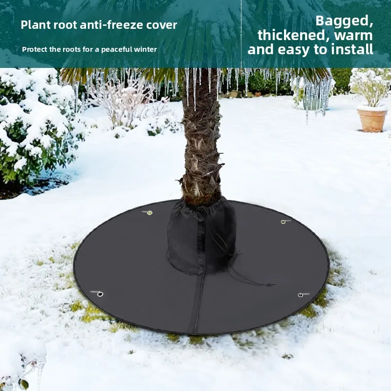 

Winter Garden Plant Potted Frost Cover, Tree Root Insulation Cover, Drawstring Velcro Plant Root Frost Cover