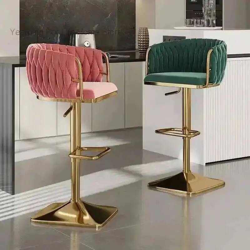 

Lifting High Front Chair Desk Bar Cashier Stool Ergonomic Backrest High Chair Home Lifting Dining Chair Cafe High Stool