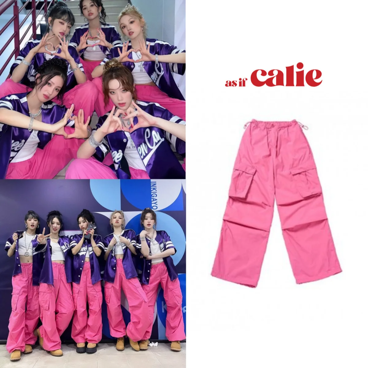 Asif Calie Korea Streetwear Brand Loose-Fit Casual Workwear Pants Wide-Leg Trousers for Women