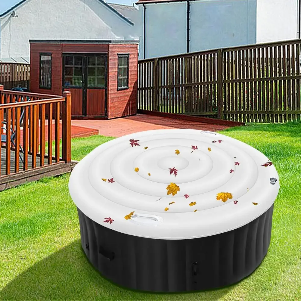 

160cm Diameter Hot Tub Lid cover Inflatable Energy Saving Round Outdoor Spa Pool Windproof Rain Overflow Thermal Cover