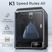 Creality K1 3D Printers 600mm/s High Speed with 4.3'' Color Touchscreen Dual-gear Direct Extruder Printing 220*220*250mm Size
