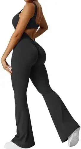 Haven-Combinaison de Yoga Slim Fit pour Femme, Tenue de dehors Moulante Sexy au Dos, pour Batterie, Printemps Été