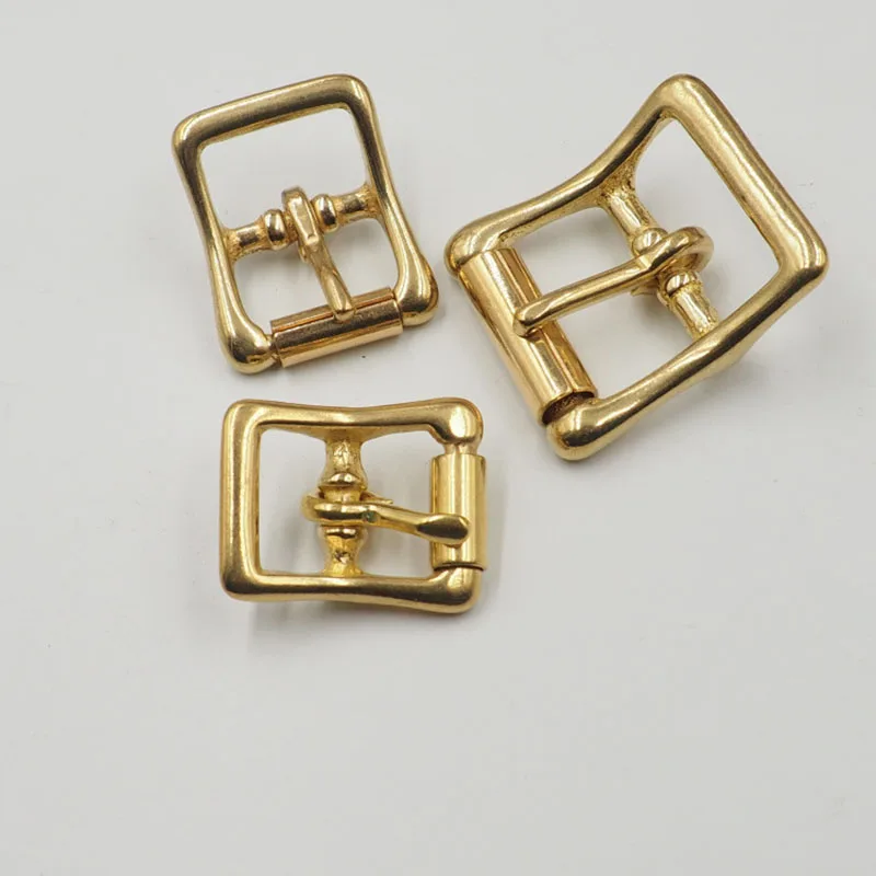 1pc Retro Sample Brass Roller Buckle DIY leather craft solid brass women belt pin buckle inner width 16mm 20mm 25mm Accessories