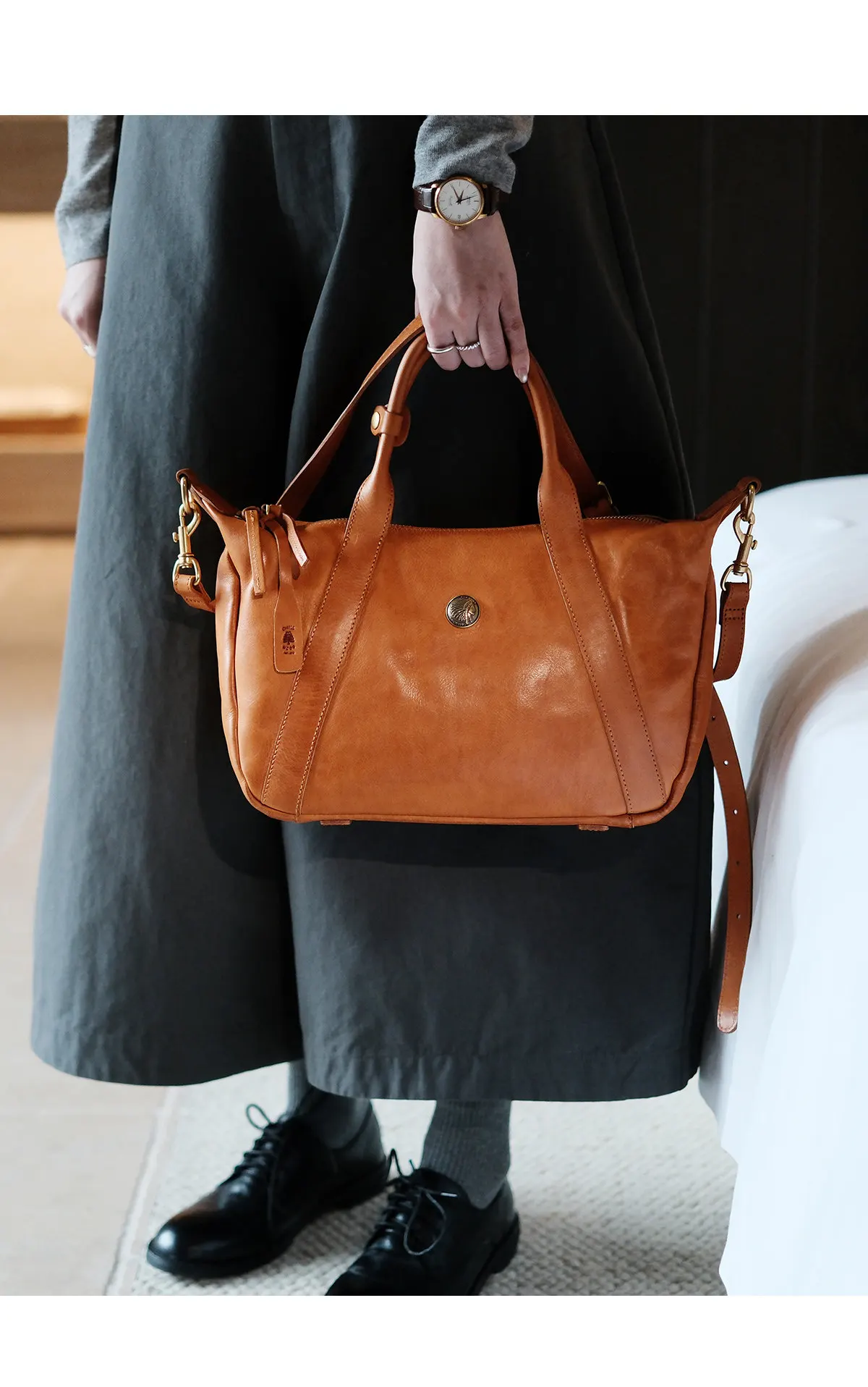 PNDME Organizer Designer handgefertigte Damenhandtasche aus echtem Leder, modische Luxus-Umhängetasche aus Rindsleder mit großem Fassungsvermögen – Detail 6
