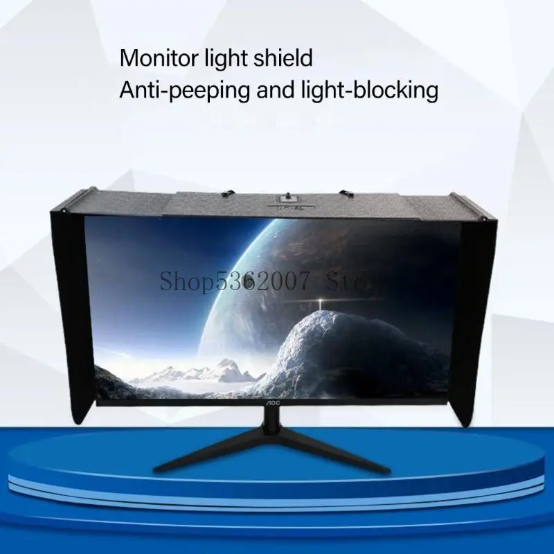 Desktop Monitor Light Shield Reflection Screen Protective Adjustable 41-69cm 40JB