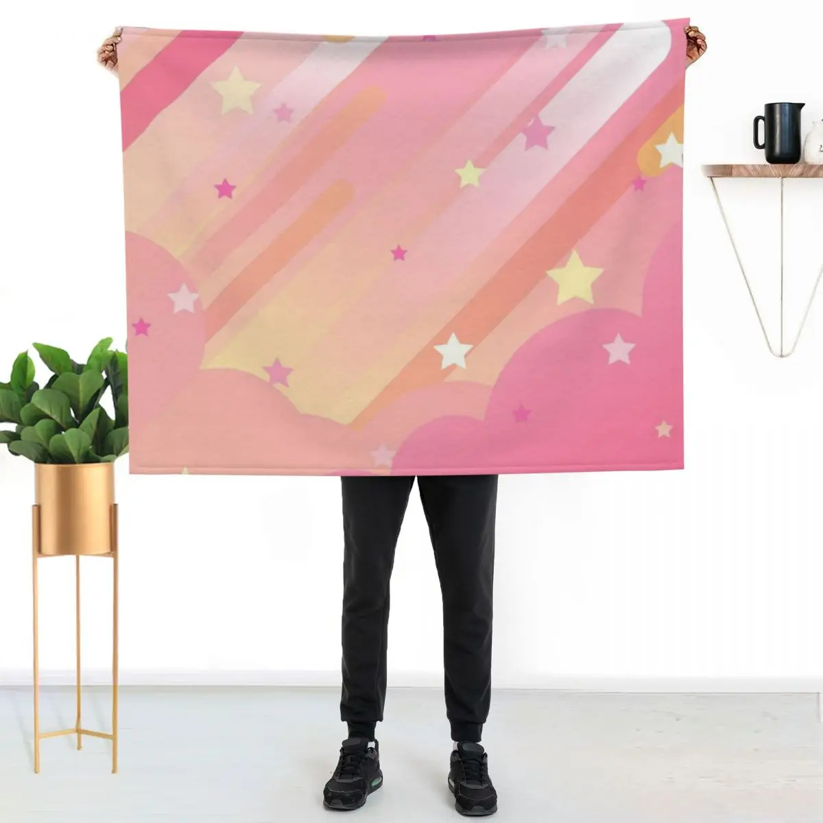 Steven Universe - Clouds Throw Blanket Sofa Quilt Plaid on the sofa For Baby Moving Single Soft Plaid Blankets