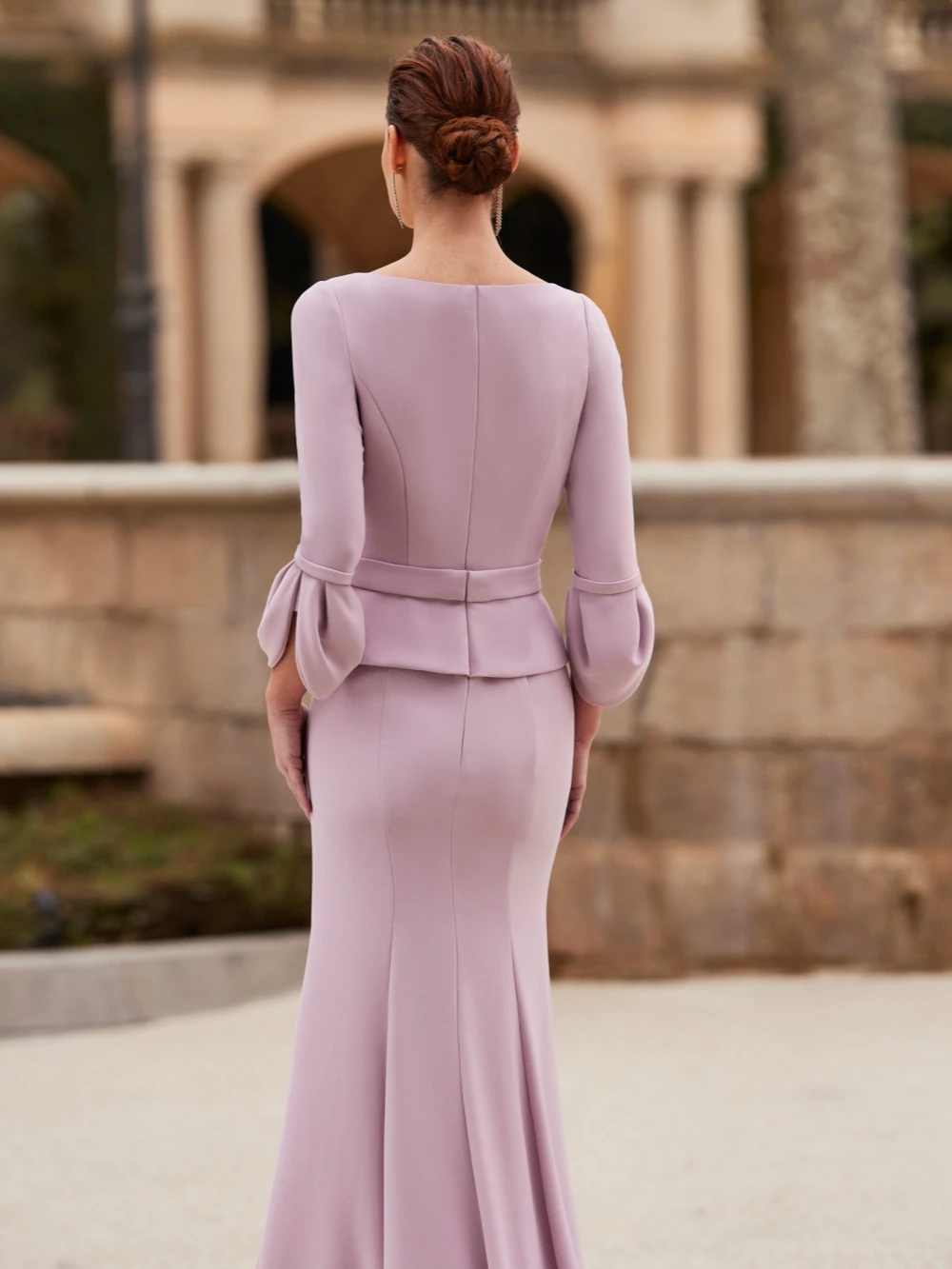 Modest O-neck Long Sleeve Mother Of The Bride Dress For Wedding Simple Appliques Prom Dress 2024 Elegant Long Evening Gown