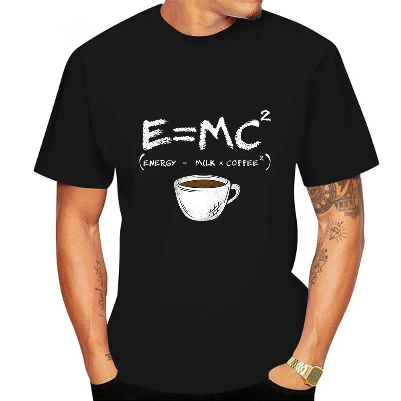 Energy=Milk+Coffee Printed Men'S T-Shirt Summer Outdoor Casual Running Quick-Drying Sports Short-Sleeved Street Oversized Top