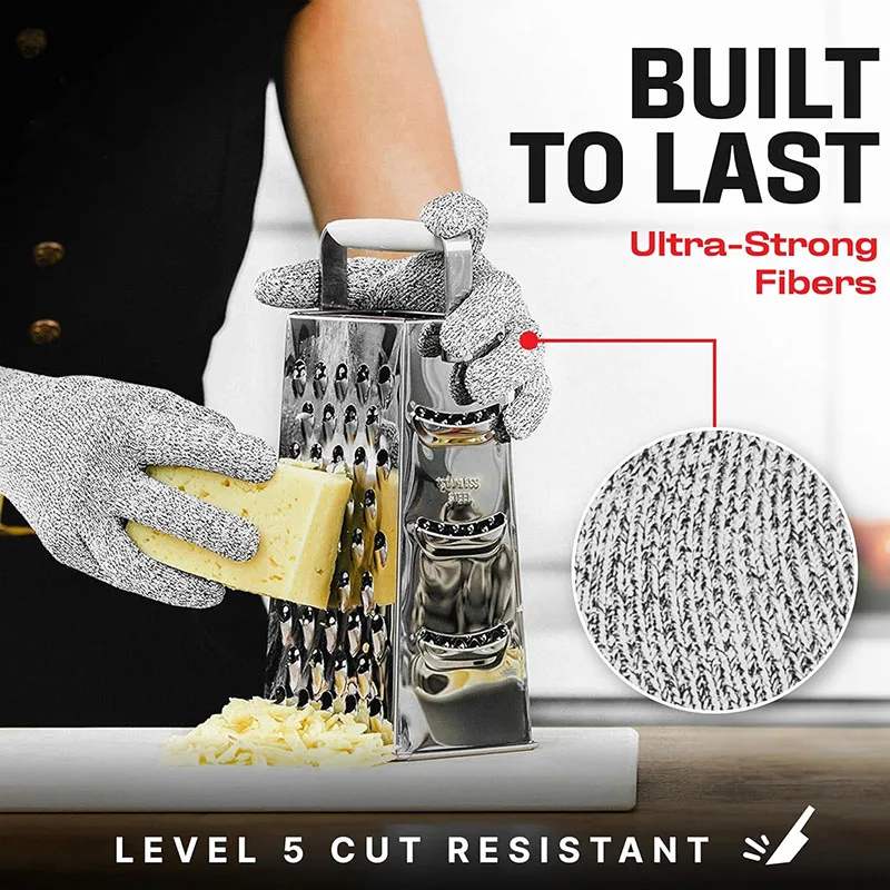 Cut-resistant gloves Level 5 cut-resistant Comfort and flexibility Suitable for cutting meat, wood carving, mandoline slicing, e