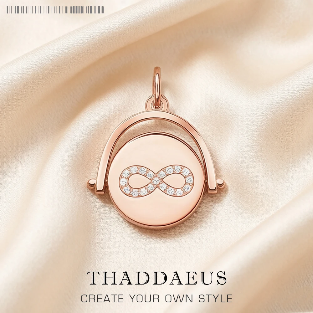 Anhänger aus Roségold, Ewigkeit, brandneuer modischer romantischer Schmuck, Europa-Accessoires, 925er Sterlingsilber, Seelengeschenk für Frau