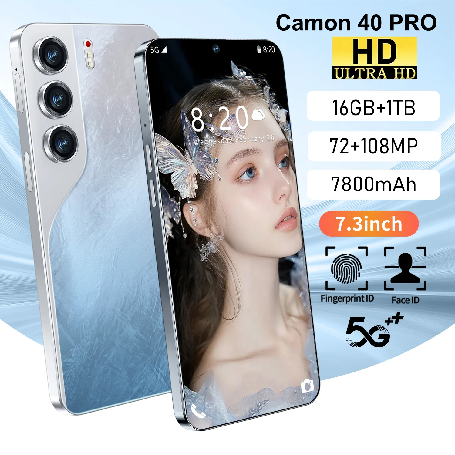 yZ[z2026N ŐV Pad Camon 40 Pro ^ubgPC 7.3C` HD Android 15 16GB+1TB 7800mAhobe[ 4G 5G fASIMJ[h WiFi GPS Google^ubg