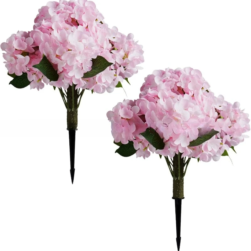 

Hydrangea flower with floor arrangement fake flower silk flower wedding decoration geranium background wall road f