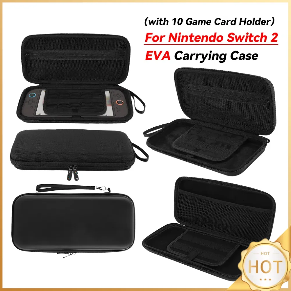 PU Carrying Case for Switch 2 Game Conslole Case Shockproof Protective Travel Bag Anti-scratch Zipper Handbag Games Accessories