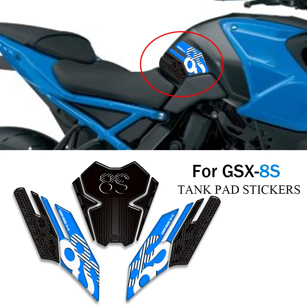 

2023 2024 2025 Protection Tank Pad Grips Gas Fuel Oil Kit Knee Stickers Decals Fairing Fender For Suzuki GSX-8S GSX 8S GSX8S