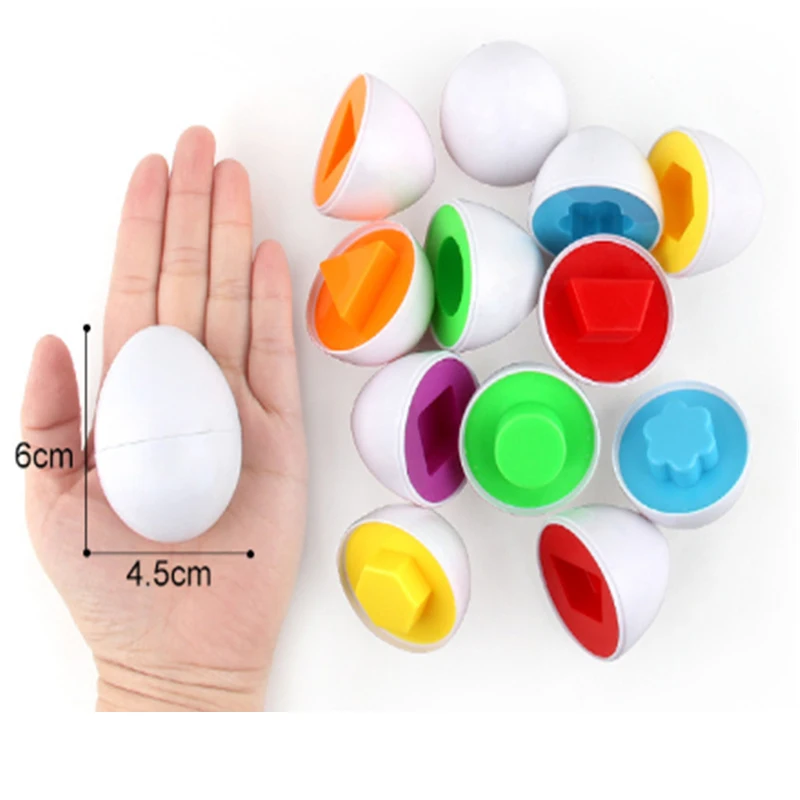 Montessori Baby Toys Smart Eggs 3D Puzzle Toy for Children Toddlers Learning Education Color Shapes Matching Egg Toy Easter Gift