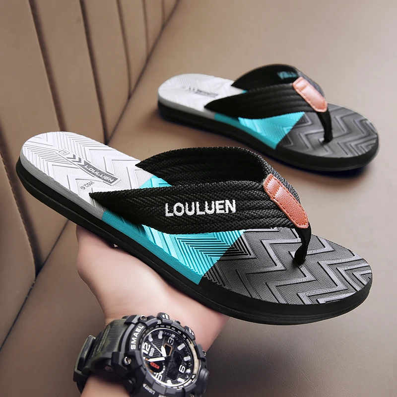 High Quality Brand Men Flip Flops Summer Beach Flip Flops Men Fashion Trend Breathable Casual Beach Men Slippers Summer Outdoor