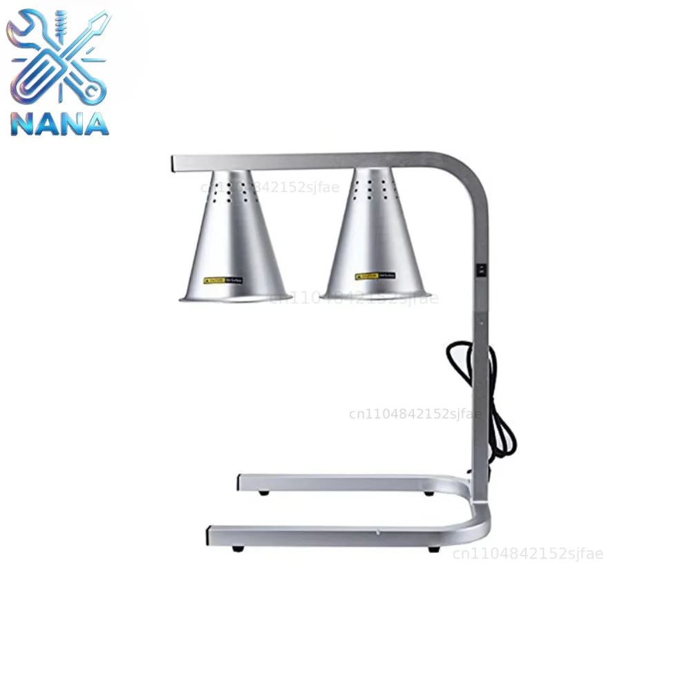 Hotel restaurant counter top double headed light portable food heater heating light