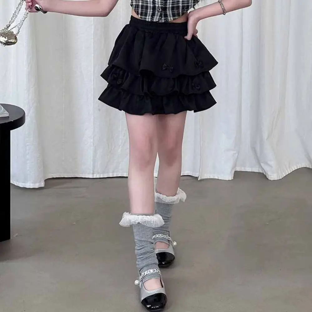 كعكة اللباس الحلو الفتيات ارتداء دعوى المراهقين حزب تي شيرت منقوشة تنورة مجموعة Preppy نمط زي قصيرة الأكمام الأطفال ملابس الصيف