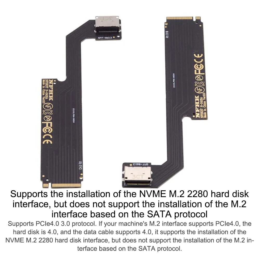 NVME PCIe Support AMD ThinkBook 16+14+ M.2 To Oculink SFF-8612 External Graphics Card Adapter,CSPS CRPS Power Graphics Card Dock