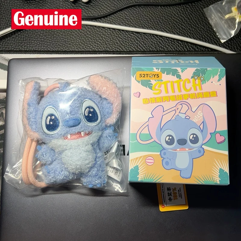 

Подлинная серия 52 игрушек Disney Stitch Mood, ремешок для мобильного телефона, слепая коробка, аниме-фигурка, орнамент, фигурки, каваи, подарок на день рождения