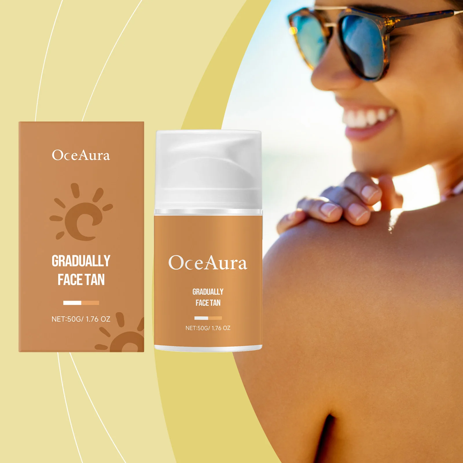 

Self Tanning Lotion Fake Tan Dark Face Body Bronzer Sunless Outdoor Summer Long Lasting Moisturiser Repair Natural Tanner Cream