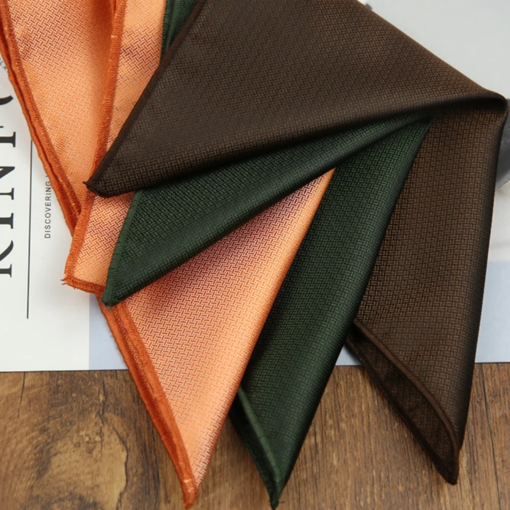 New Style Handkerchief Hot sale Black Suit Accessories Solid Kerchief Men Wedding Party Birthday Gift Pocket Square