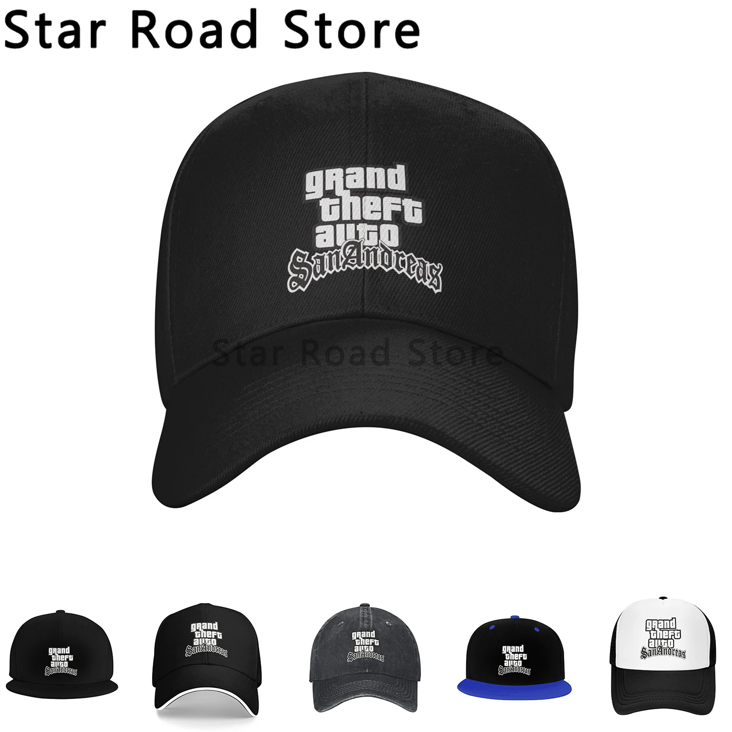 GAME GTA San Andreas Baseball Cap Golf Wear derby hat cute |-F-| Mens Tennis Women's