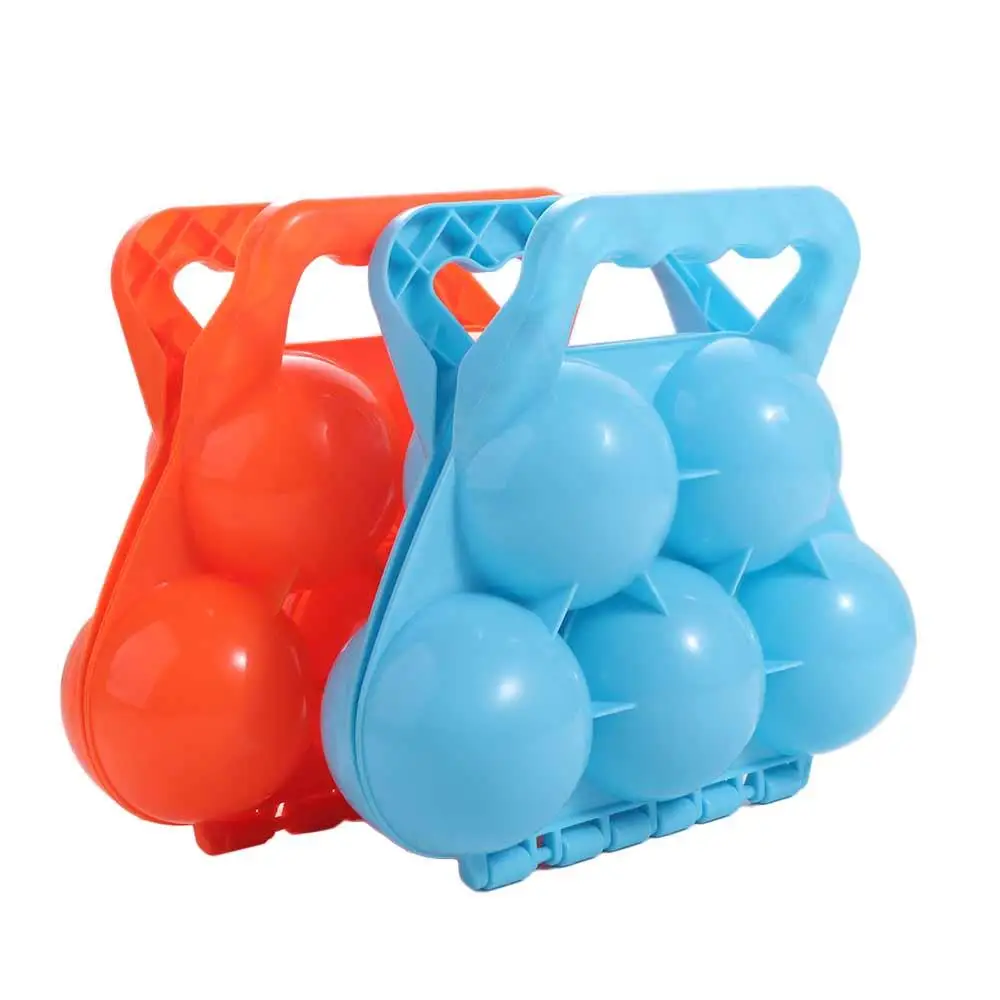 Plástico fabricante de bola de neve clipe resistente ao desgaste bola dupla bola de neve molde ferramenta seguro durável inverno luta clipe brinquedo diversão esportes