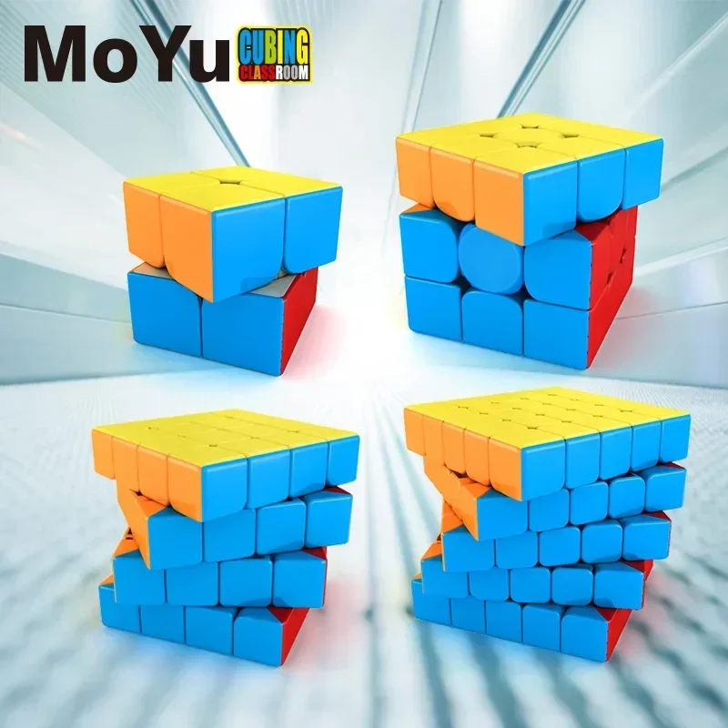 MoYu مكعبات Meilong 2345 هدية صندوق المهنية المكعب السحري 2x2 3x3 4x4 5x5 سرعة أُحجية مكعبات كوبو ماجيكو لعبة تعليمية