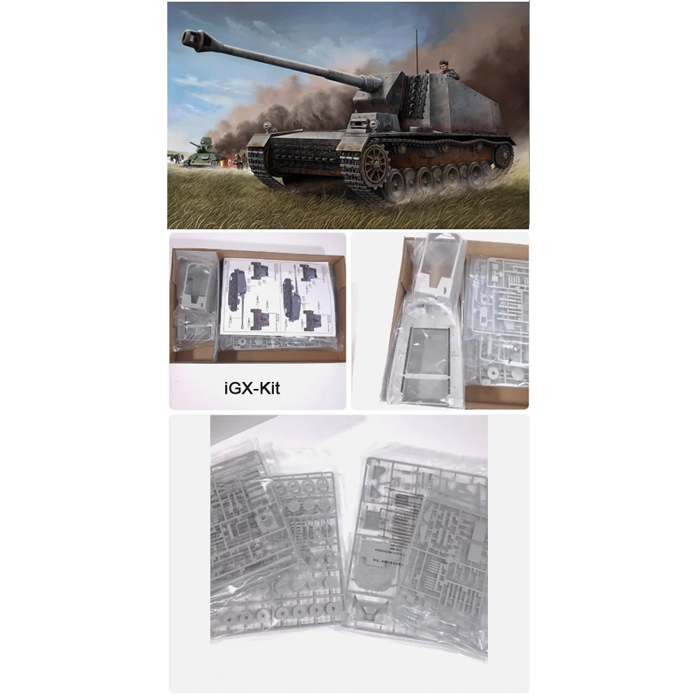 Trumpeter 00350 1/35 Scale 12.8cm Selbstfahrlafette L61 Sturer Emil Self Propelled Artillery Plastic Assembly Building Model Kit