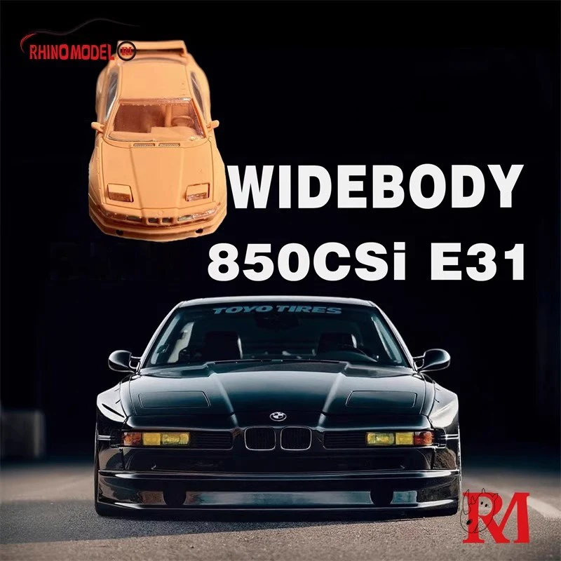 RM الكركدن 1:64 850 CSi E31 نموذج سيارة مصنوع من خليط معدني عريض