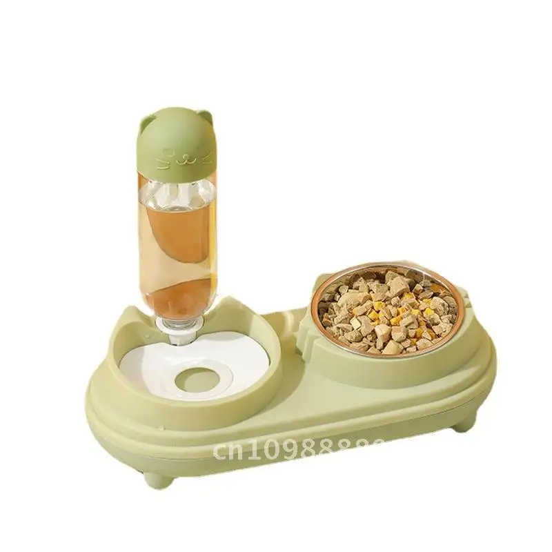 

Pet Ceramic Bowl Cat Bowl Pet Automatic Drinking Water Feeder Oblique Mouth High Foot Neck Protection Cat Food Basin