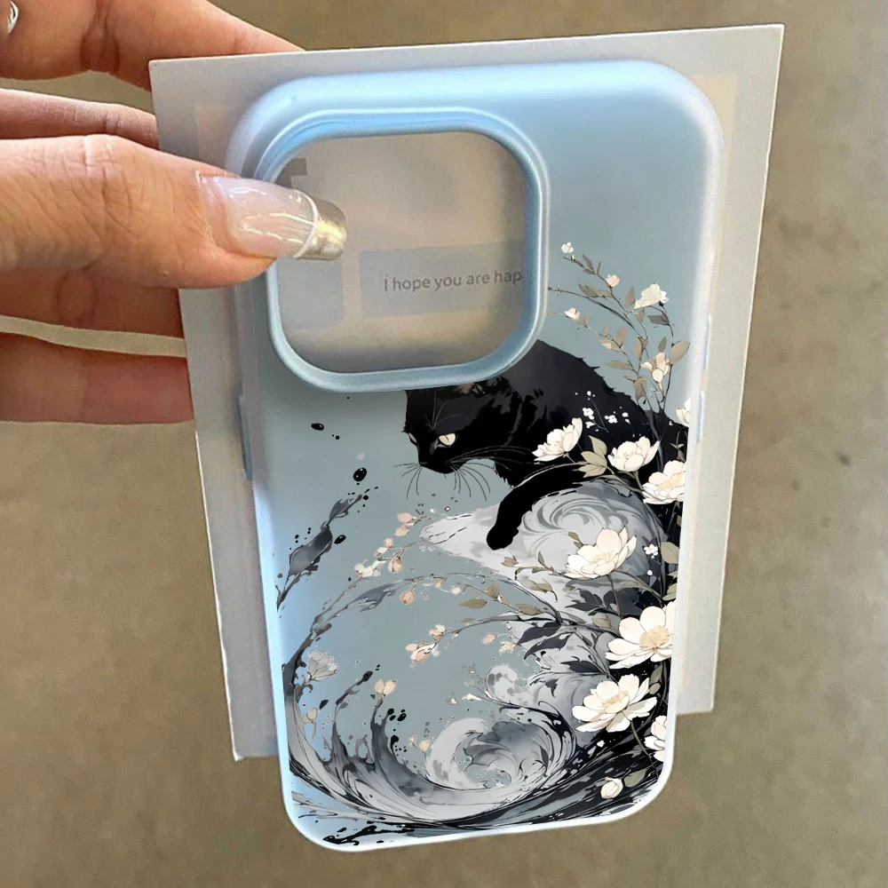 Für Samsung Galaxy S21 S26 S25 S24 S23 S22 Ultra Plus FE Hülle Künstlerische Wellen-Katzen-Abdeckung Für A37 A36 A54 A55 A56 Staubdichte Hülle – Detail 3