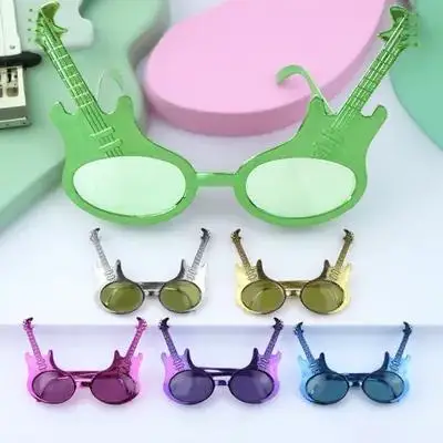 

6Pcs Unique Style Party Glasses Plastic Guitar Eyewear Lightweight Portable Costume Photo Prop Festival Supplies