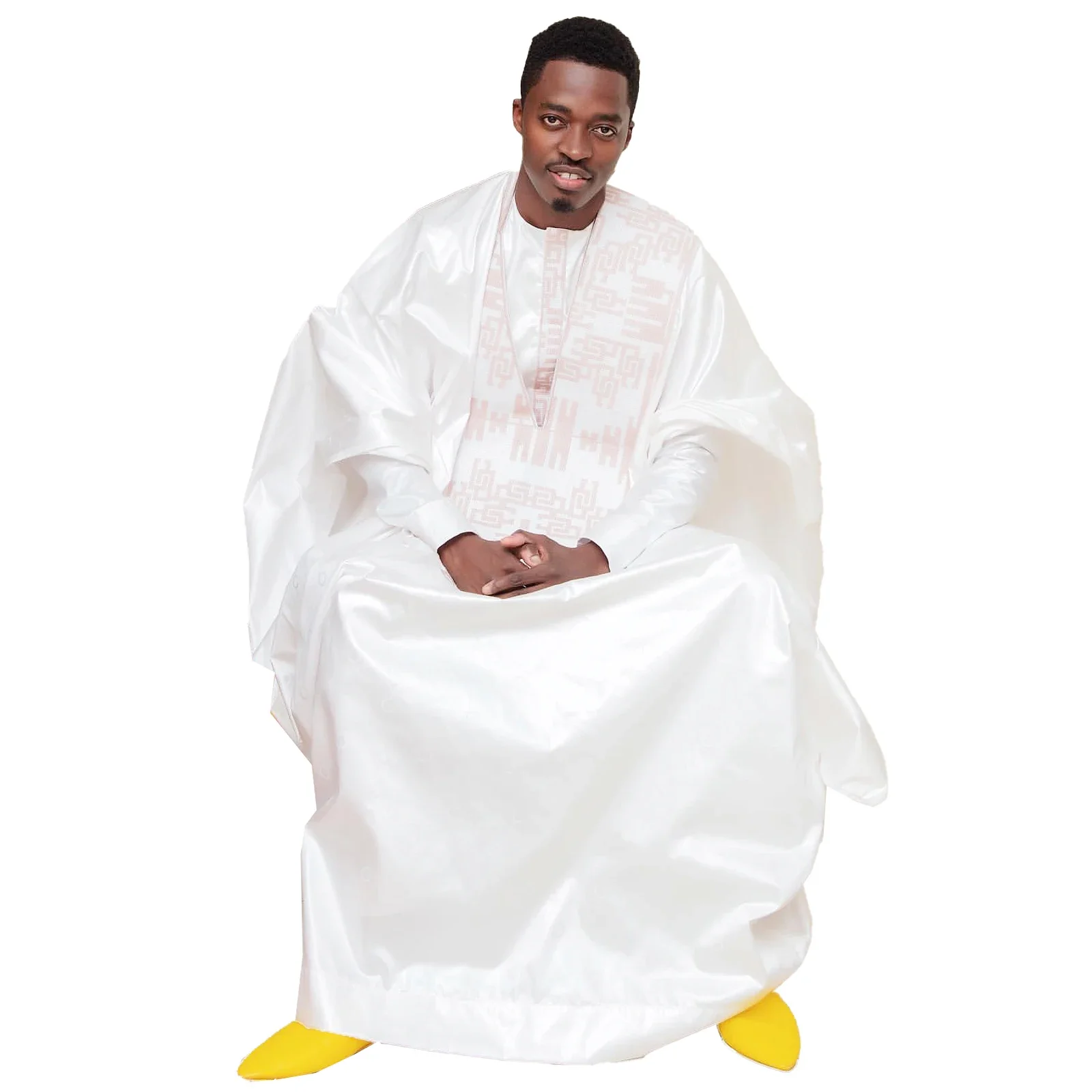 African Clothes For Man Bazin Riche Embroidery Design Top Long Sleeve