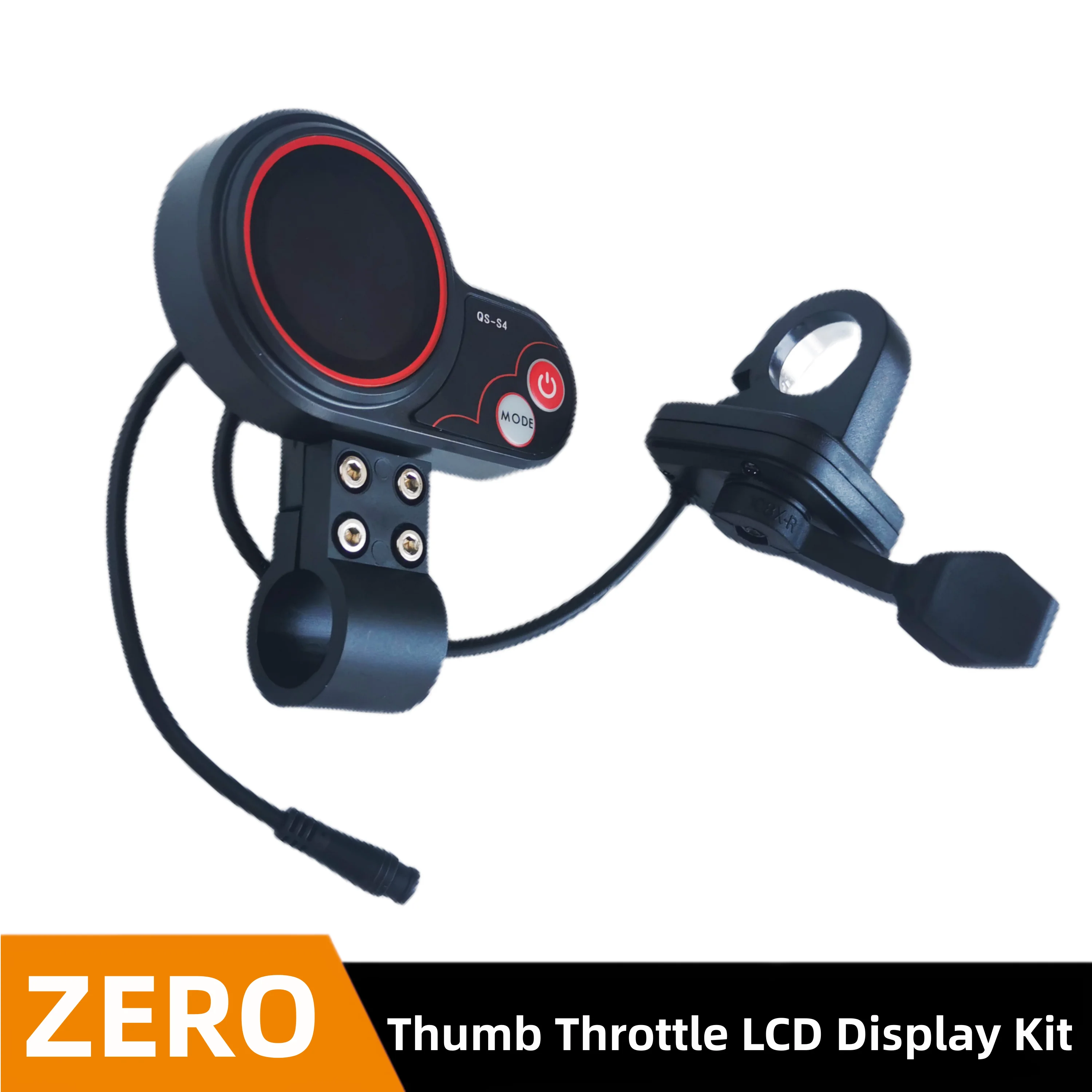 Zero 8 9 10 8X 10X  Thumb Throttle LCD Display Kit 48V-60V Electric Scooter Thumb Throttle QS-S4 LCD Display Accessories