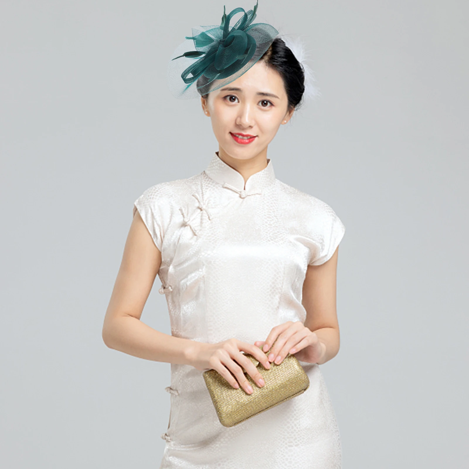 

Mesh Hair Accessories Fascinators Headband Bridal Tea Party Hat for Women Hats Girls Clothing Wedding