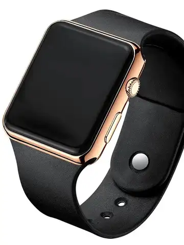 Simple Digital Watch for Men Women Fashion Sport LED Electronic Watch Black Silicone Wristband Casual Mens Watch Reloj Hombre