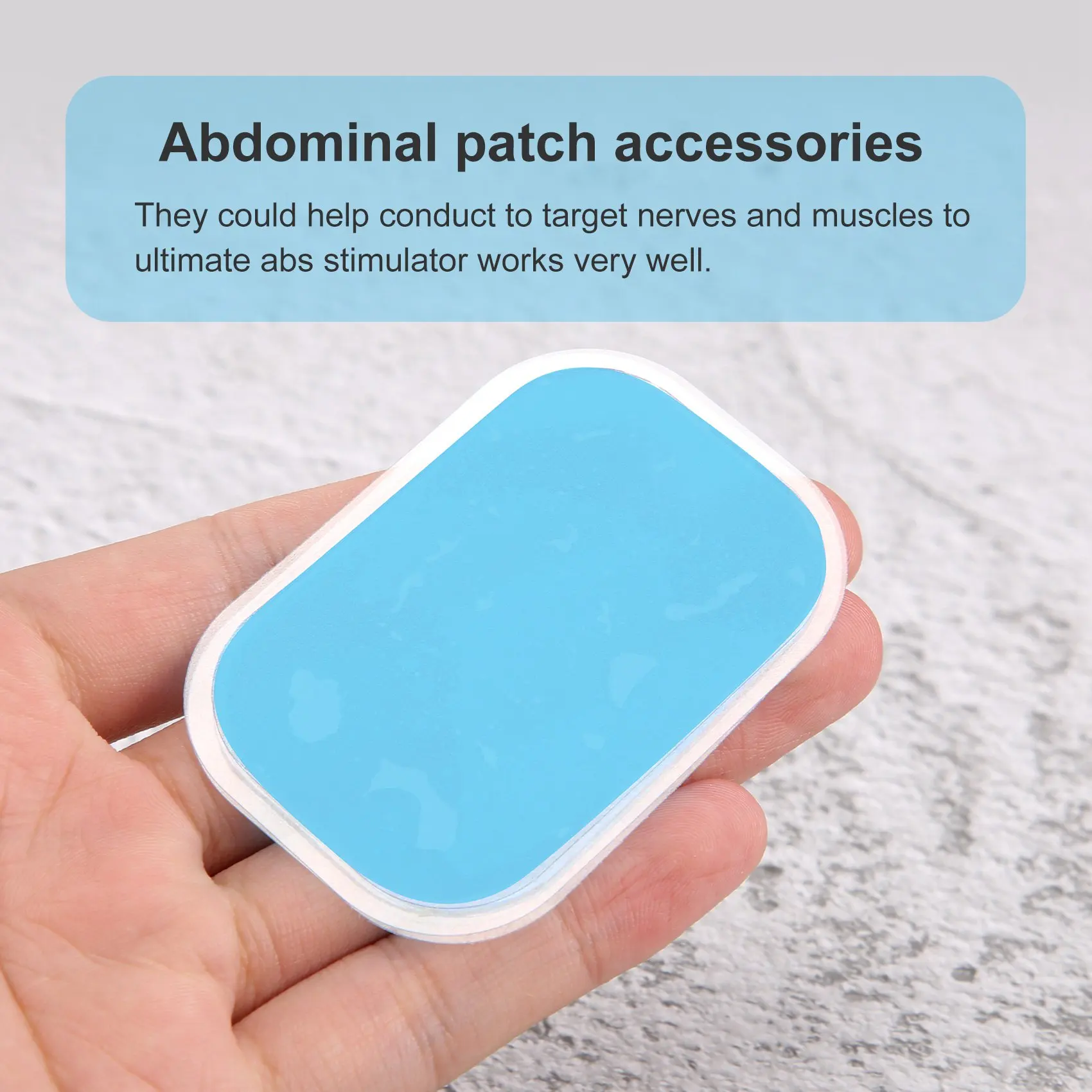 -A14E 100 قطعة وسادة جل EMS، وسادة بديلة من الجل الكهربائي، وسادة جل ماصة EMS، ملحقات مدرب عضلات البطن