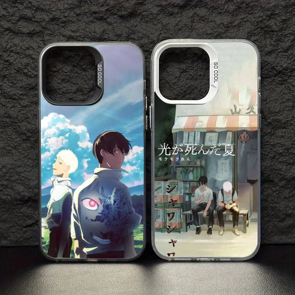 

The Summer Hikaru D-Died Phone Case For iPhone17,16,15,14,13,12,11 Pro Max Blcak Colorful Silver Plated Inside Cover