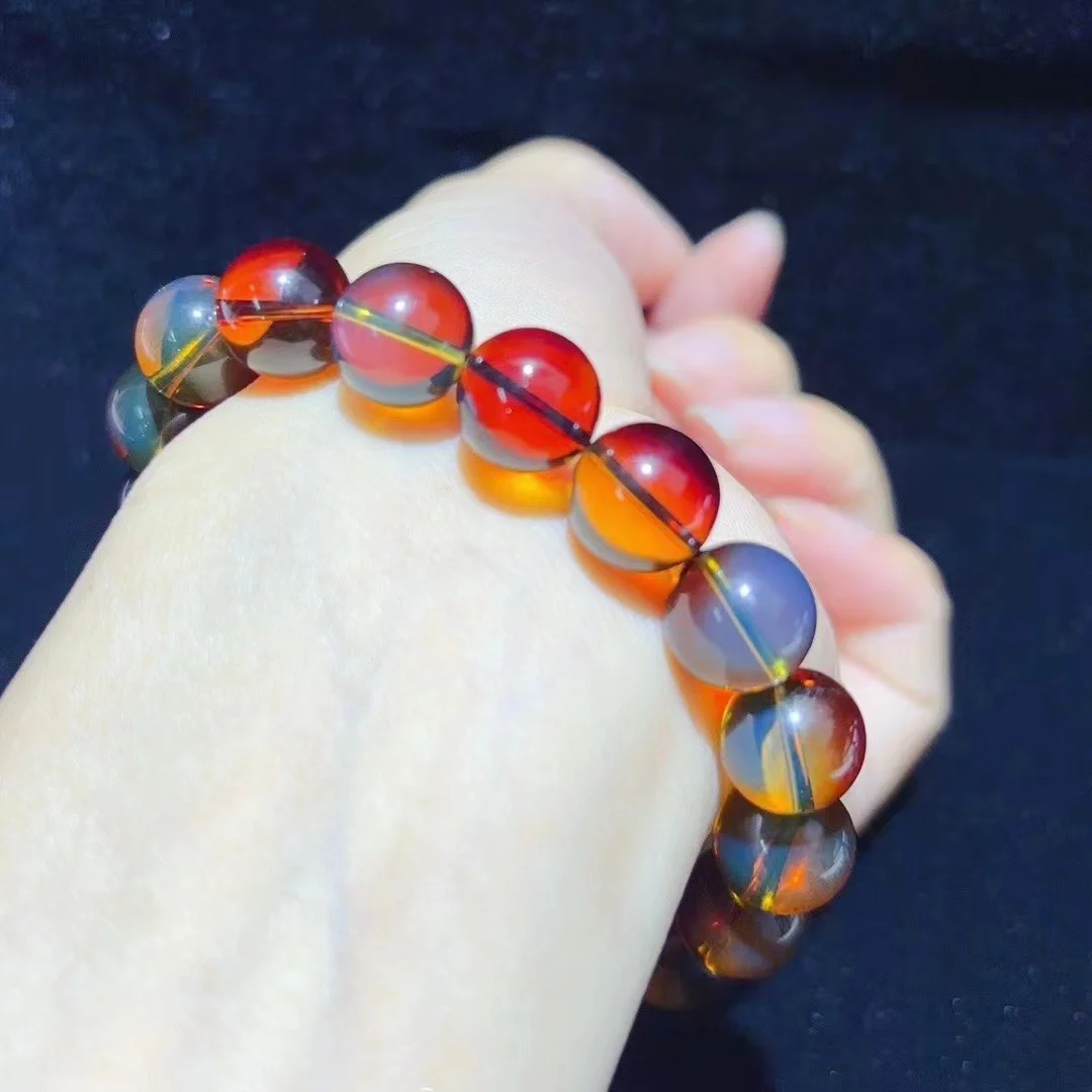 

Красные, синие янтарные бусины 10 мм, четкость 3А, натуральный, без включения, без трещин, без потока линии, браслет