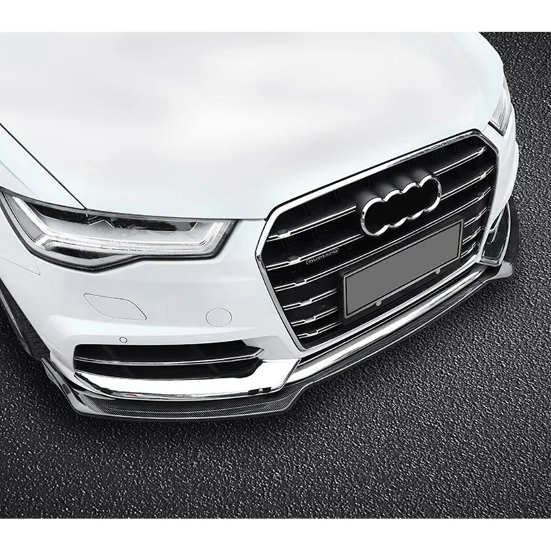 Applicable To For Audi A6 Accessories Three Piece Car Front Bumper Split Lip Body Kit Spoiler C7 S6 Modification 2016-2018