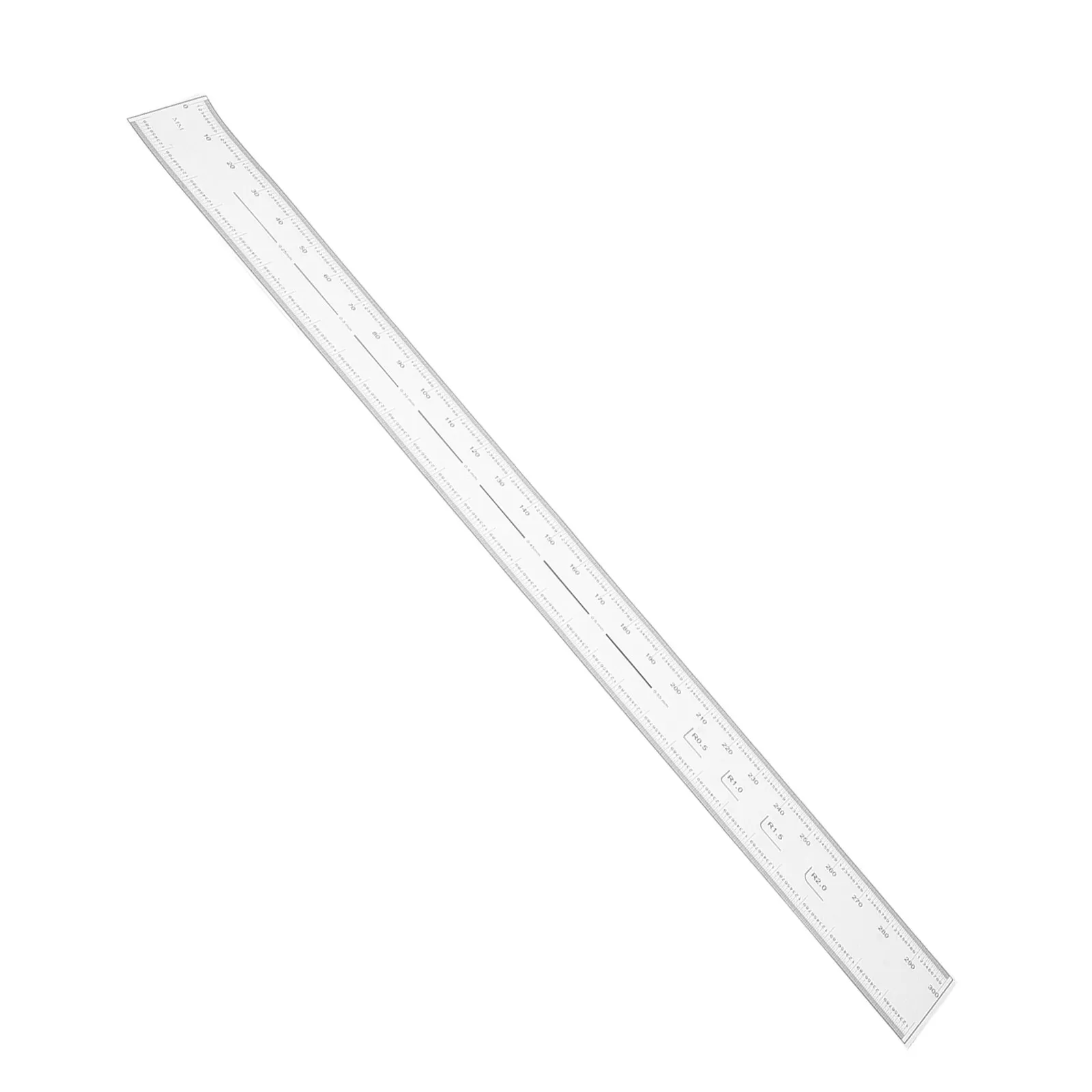Waterproof Clear Plastic Folding Ruler 30Cm Flexible Dual Sided Markings Workshop Factory Measuring Scale Tool Transparent