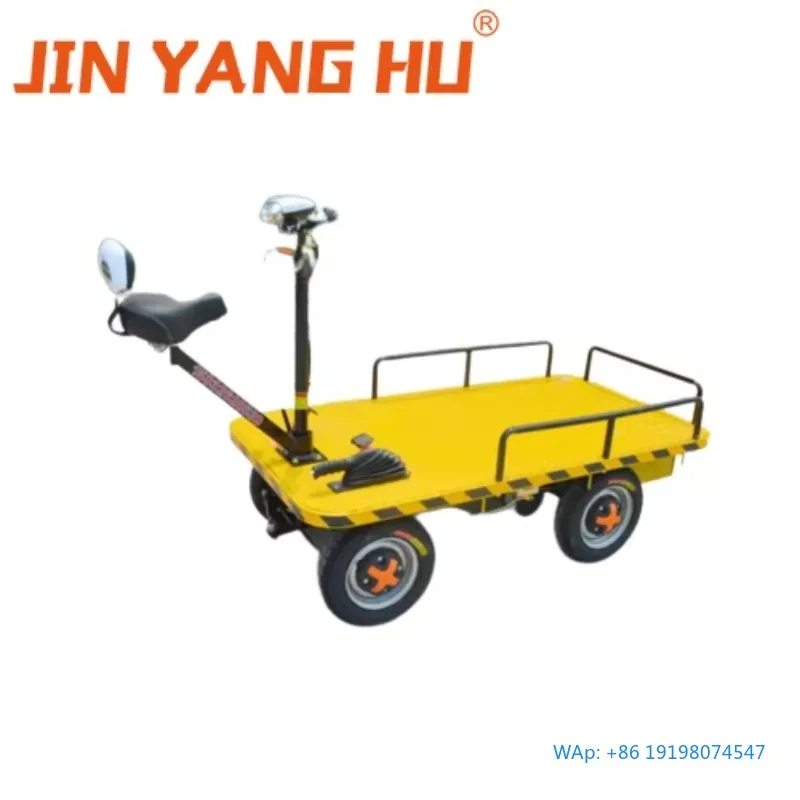 

4x4 Electric Flatbed Truck Four Wheel Industrial Warehouse Farm Cargo Transport Trolley