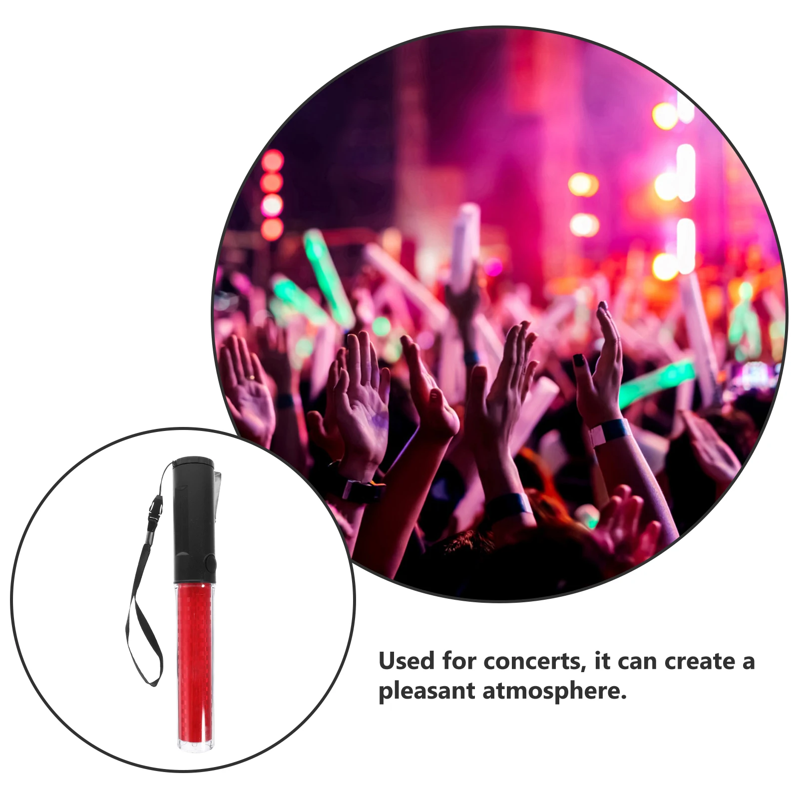 

LED Warning Lights 26cm Red Traffic High Brightness LED Light Sticks for Concert Party Evacuation Reusable Glow Stick
