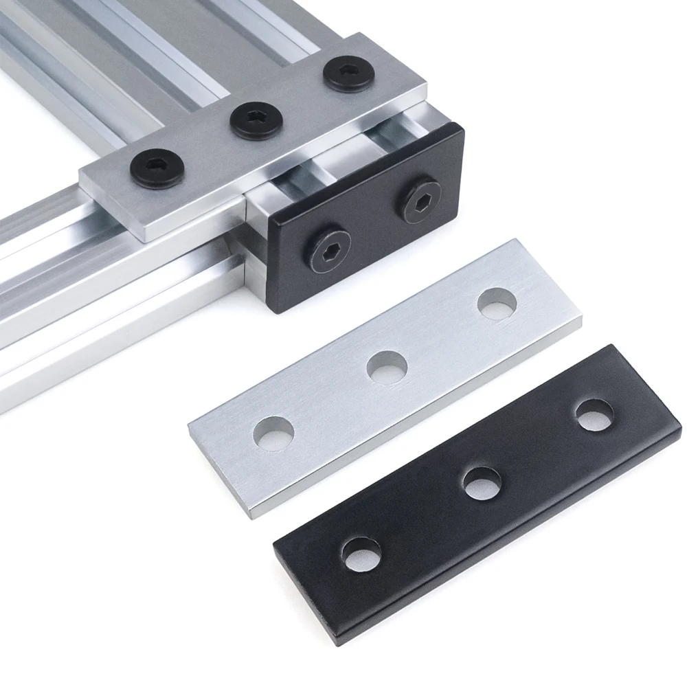 Aluminum Alloy 3 Hole Strip Joining Plate Connecting Plate for CNC Router 3D Printer V-Slot/T-Slot Profiles