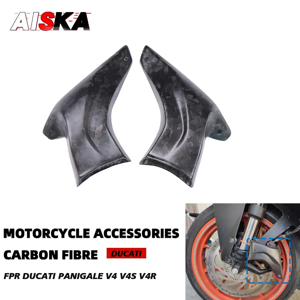 

For DUCATI Streetfighter V4S V4 Panigale V4R 3K Carbon Fiber Motorcycle Brake Cooling Air Duct Front Caliper Radiator Cover Kit