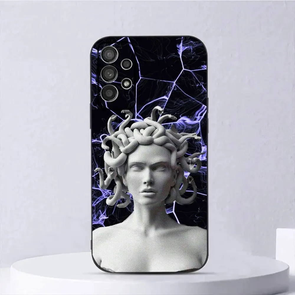 Ancient Greek Mythology Medusa Phone Case For Samsung Galaxy A13,A21s,A22,A31,A32,A52,A53,A71,A80,A91 Soft Black Shell