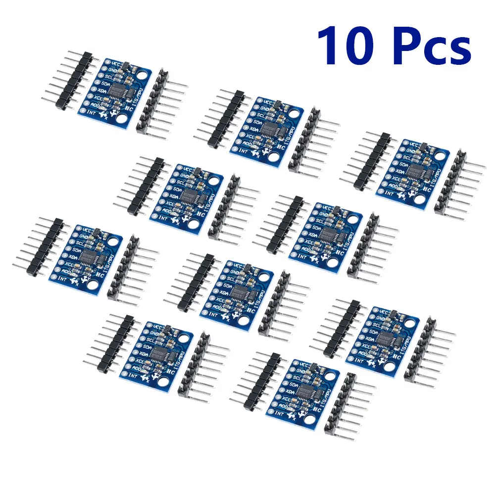 1-10Pcs GY 521 MPU-6050 3 Axis Analog Gyroscope Sensors Module MPU6050 3 Axis Accelerometer Board for Arduino DIY