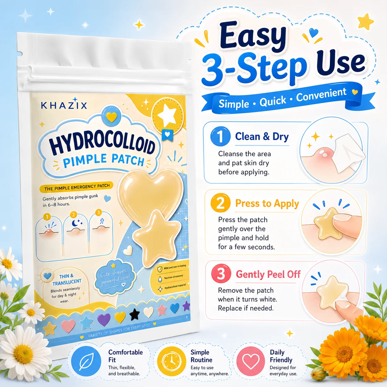 240pcs Star Pimple Patches For - Hydrocolloid Acne Patch 评论和价格